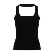 Courrèges Sleeveless Tops Black, Dam