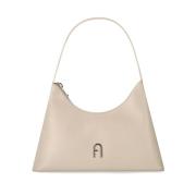 Furla Diamond S Beige Läder Axelväska Beige, Dam