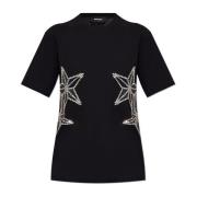 Dsquared2 Applicerad T-shirt Black, Dam