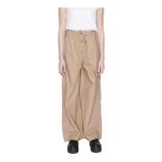 Blauer Wide Trousers Beige, Dam