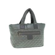 Chanel Vintage Pre-owned Nylon handvskor Gray, Dam