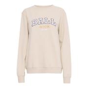 Ball Beige Melange Sweatshirt Beige, Dam