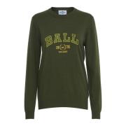 Ball Round-neck Knitwear Green, Dam