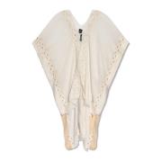 AllSaints Poncho med logotyp Beige, Dam