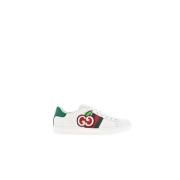 Gucci Apple Motiv Låg Topp Sneakers White, Dam