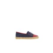 Carolina Herrera Marinblå och Röd Insignia Espadrilles Multicolor, Dam