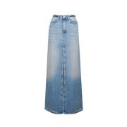 Icon Denim Denim Skirts Blue, Dam