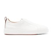 Santoni Vita Läder Slip-On Sneakers White, Herr