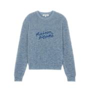 Maison Kitsuné Ikoniskt Logotyp Långärmad Tröja Blue, Herr