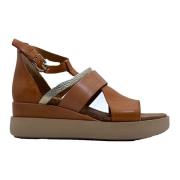 Mjus Flat Sandals Brown, Dam