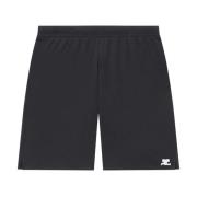 Courrèges Svarta sport lycra shorts för män Black, Herr