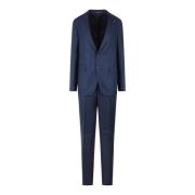 Tagliatore Single Breasted Suits Blue, Herr