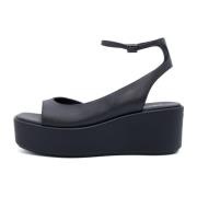 Calvin Klein Flat Sandals Black, Dam