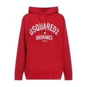 Dsquared2 Oversized Röd Hoodie Sweatshirt Red, Herr