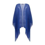 Emporio Armani Veckad Tyg Cape Blue, Dam