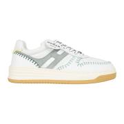 Hogan Vita lädersneakers med H-detalj White, Dam