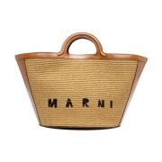 Marni Tropicalia Stor Toteväska Brown, Dam