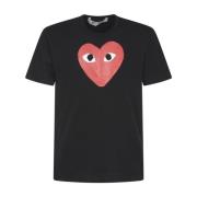 Comme des Garçons Play Svart Play T-shirt Black, Herr