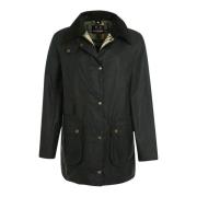 Barbour Tain Wax Jacka för Kvinnor Green, Dam