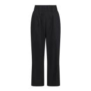 Neo Noir Straight Trousers Black, Dam