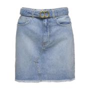 Twinset Denim Skirts Blue, Dam