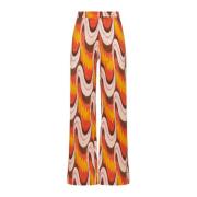 Maliparmi Straight Trousers Multicolor, Dam