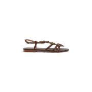 Maliparmi Flat Sandals Brown, Dam