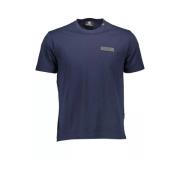 Plein Sport Blå Bomull T-shirt med Baktryck Blue, Herr