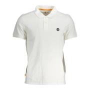 Timberland White Cotton Polo Shirt White, Herr