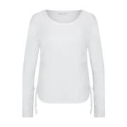 Jane Lushka Long Sleeve Tops White, Dam