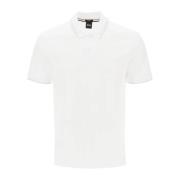 Boss Slim Fit Polo Shirt med Texturerat Motiv White, Herr