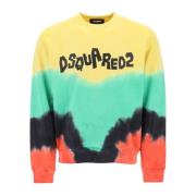 Dsquared2 Tie-Dye Logo Crewneck Sweatshirt Multicolor, Herr