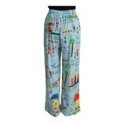 Dolce & Gabbana Wide Trousers Multicolor, Dam