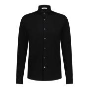 Stefan Brandt Slim-Fit Otis Skjorta med Haiskrage Black, Herr