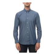 Càrrel Denim Button-Down Casual Skjorta Blue, Herr