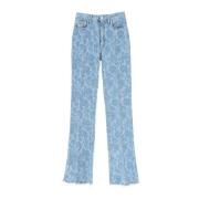 Alessandra Rich Straight Jeans Blue, Dam