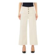 Liu Jo Wide Trousers Beige, Dam