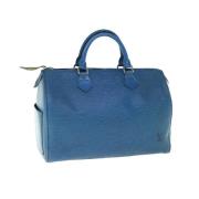 Louis Vuitton Vintage Pre-owned Laeder handvskor Blue, Dam