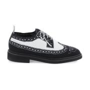 Thom Browne Longwing Brogue Loafers i Stickat Multicolor, Herr