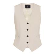 Bruuns Bazaar Elegant Waistcoat Blazer Silver Cloud Beige, Dam