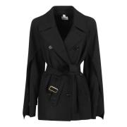 Burberry Svarta Kappor - Stilfull Kollektion Black, Dam