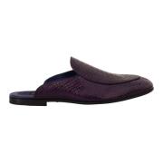Dolce & Gabbana Lila Python Skinn Slides Purple, Herr