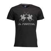 La Martina T-Shirts Black, Herr