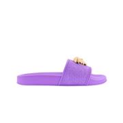Versace Slippers Purple, Dam