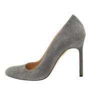 Manolo Blahnik Pre-owned Pre-owned Mocka klackskor Gray, Dam