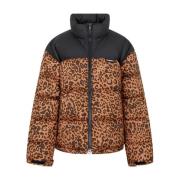 Vetements Leopard Logo Puffer Jacka Multicolor, Dam