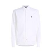 Tommy Hilfiger Herr Logo Broderad Skjorta White, Herr