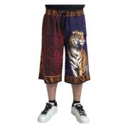 Dolce & Gabbana Exotiskt Tryck Multifärgade Bermuda Shorts Multicolor,...