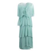 Alberta Ferretti Elegant Abito Klänning Green, Dam