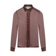 Dries Van Noten Bordeaux Congreve Skjorta Red, Herr